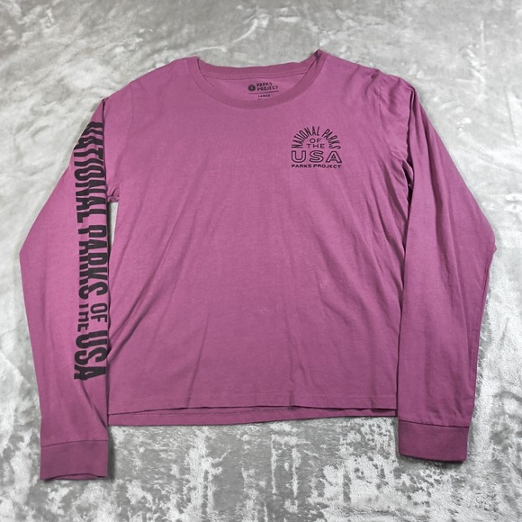 Parks Project Shirt Men Large Pink Long Sleeve National Parks Of The USA Outdoor - Picture 2 of 11